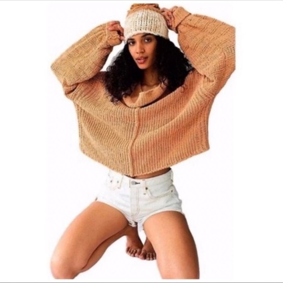 Free People BE YOURS COWL NECK PULLOVER SWEATER NWT - Picture 2 of 11